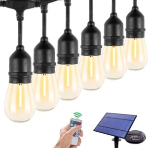 Luces vintage con panel solar