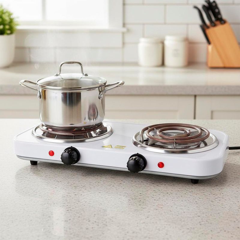 Estufa electrica de 2 quemadores