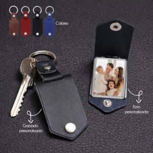 Llavero personalizado con grabado y foto