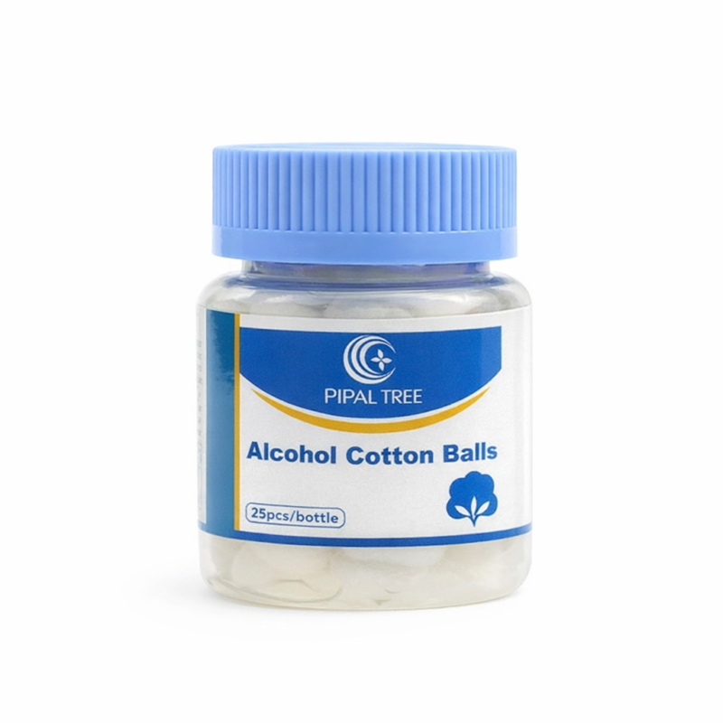 Bolitas de algodón con alcohol